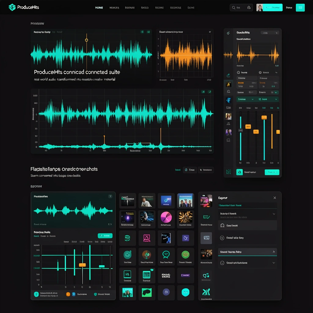 SongChop sample pack workflow mockup with stems loops and export-ready material